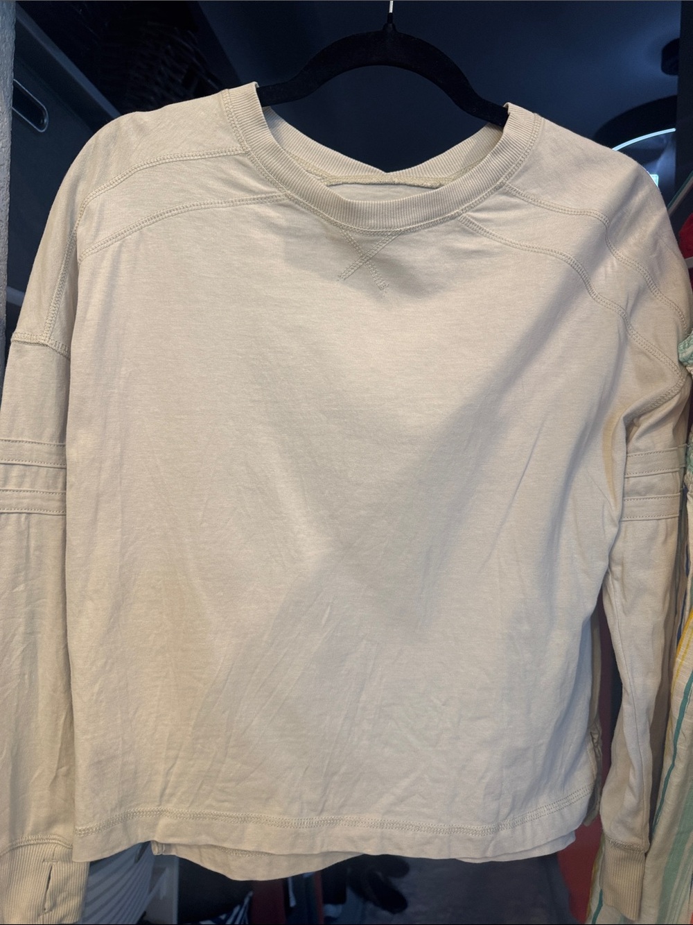 Kids Long-Sleeve Crewneck Top - Cream